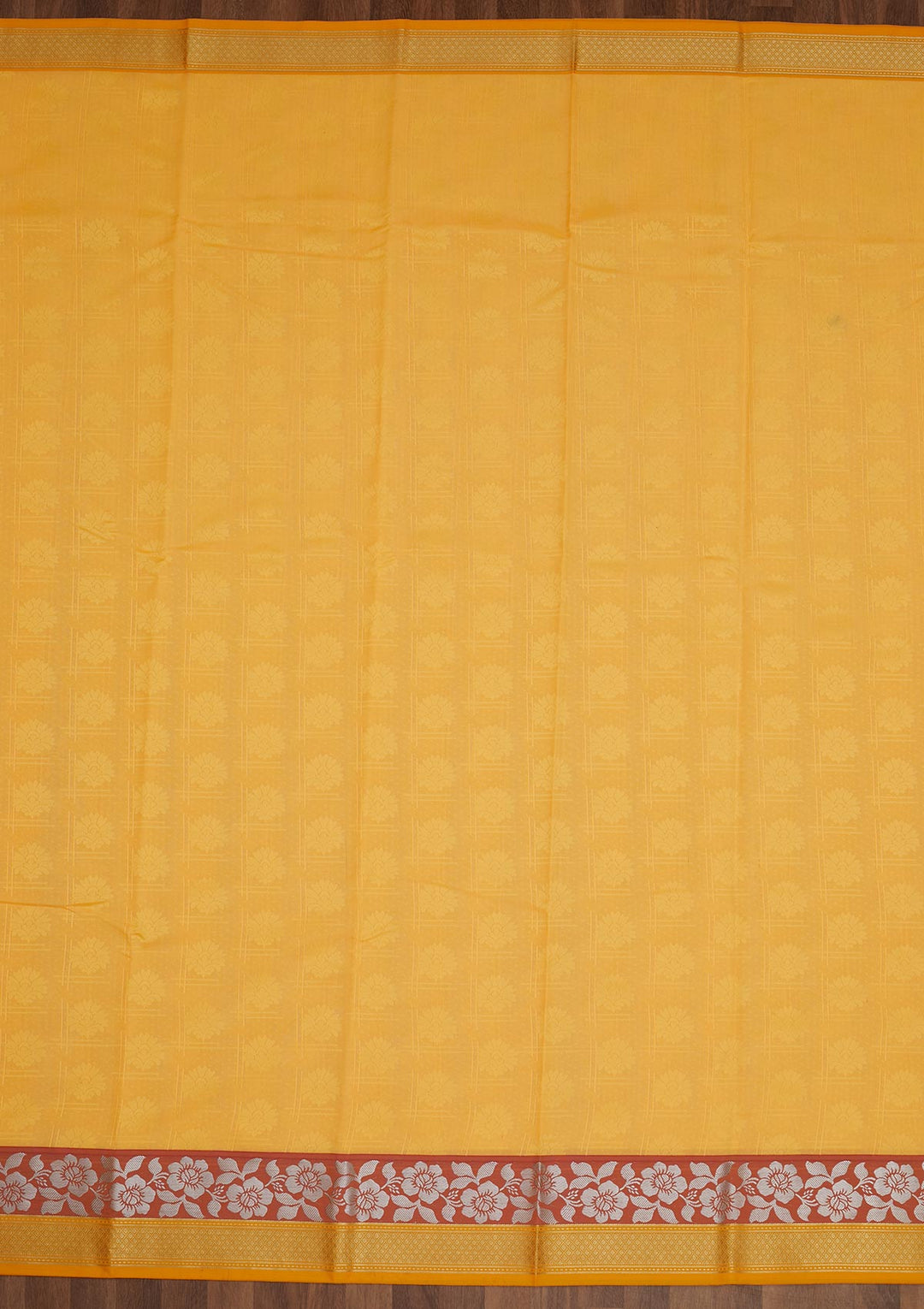 Yellow Zariwork Art Silk Saree - Koskii