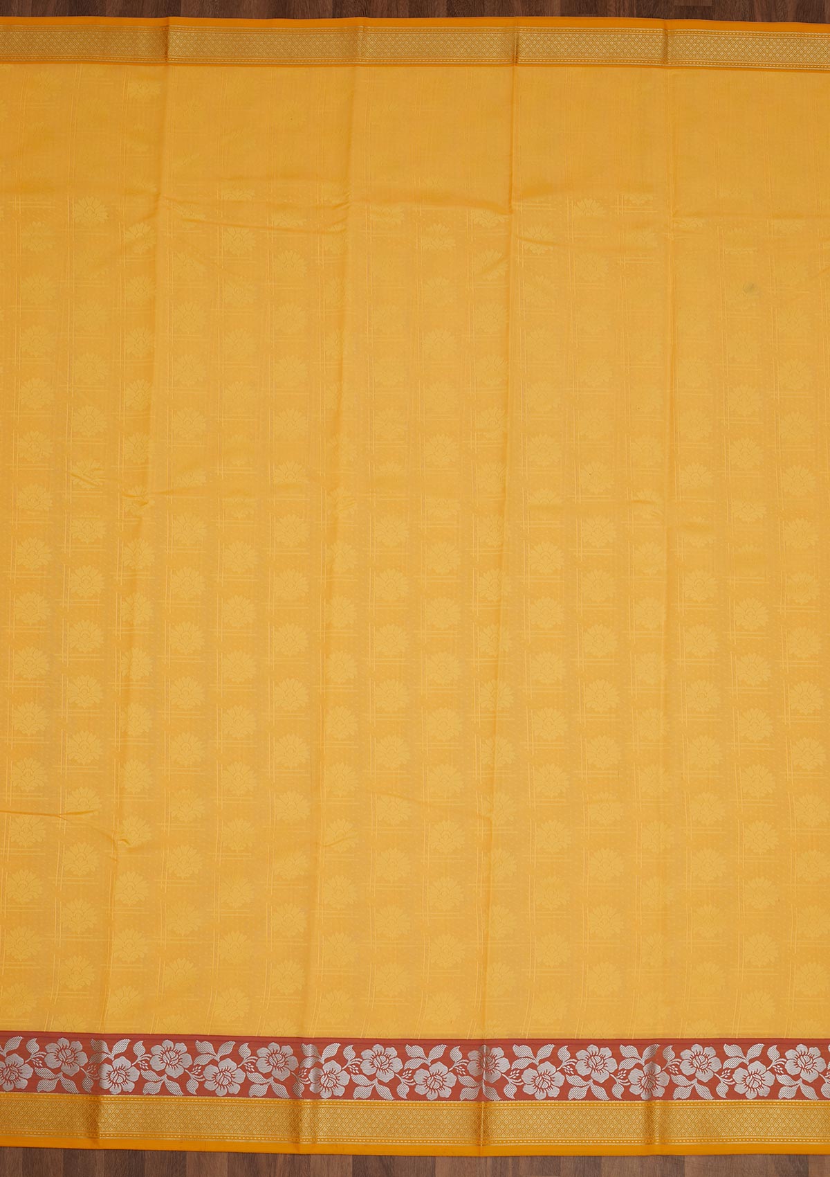 Yellow Zariwork Art Silk Saree - Koskii