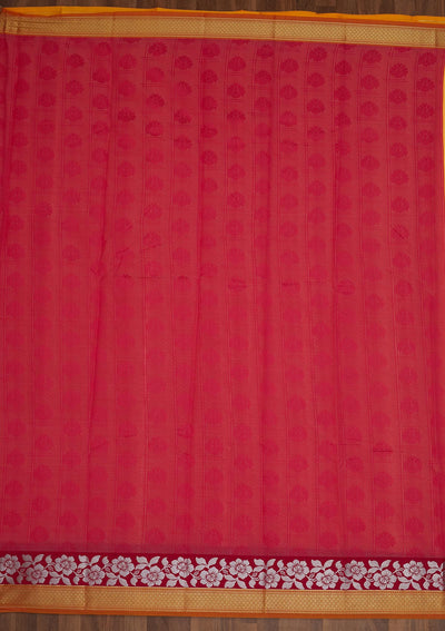 Yellow Zariwork Art Silk Saree - Koskii