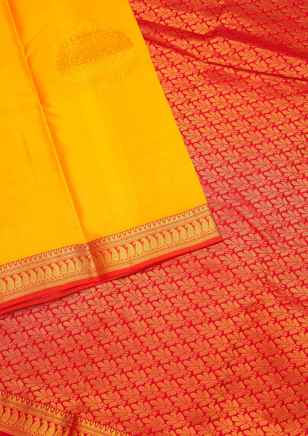 Yellow Zariwork Pure Silk Saree - Koskii