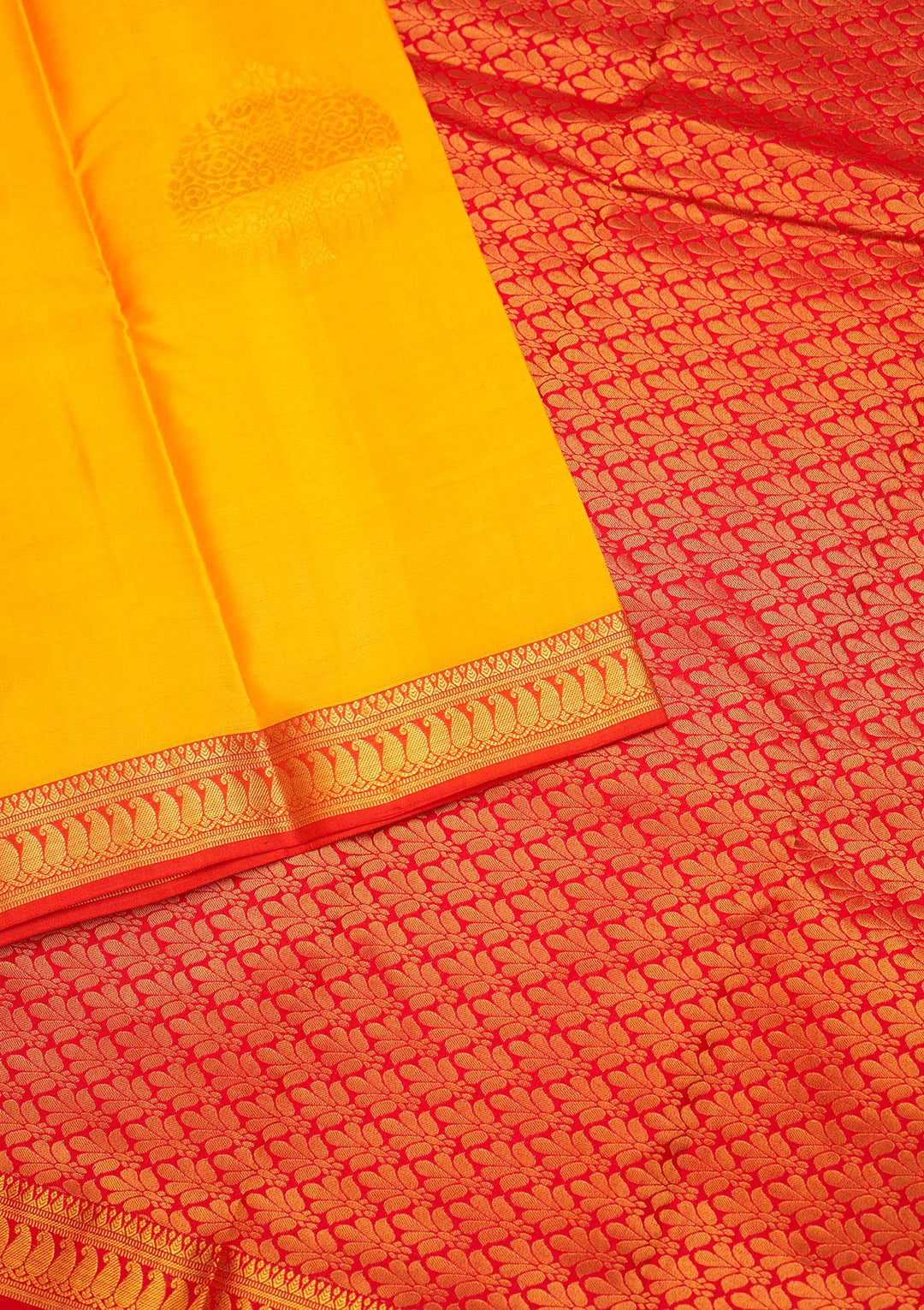 Yellow Zariwork Pure Silk Saree - Koskii