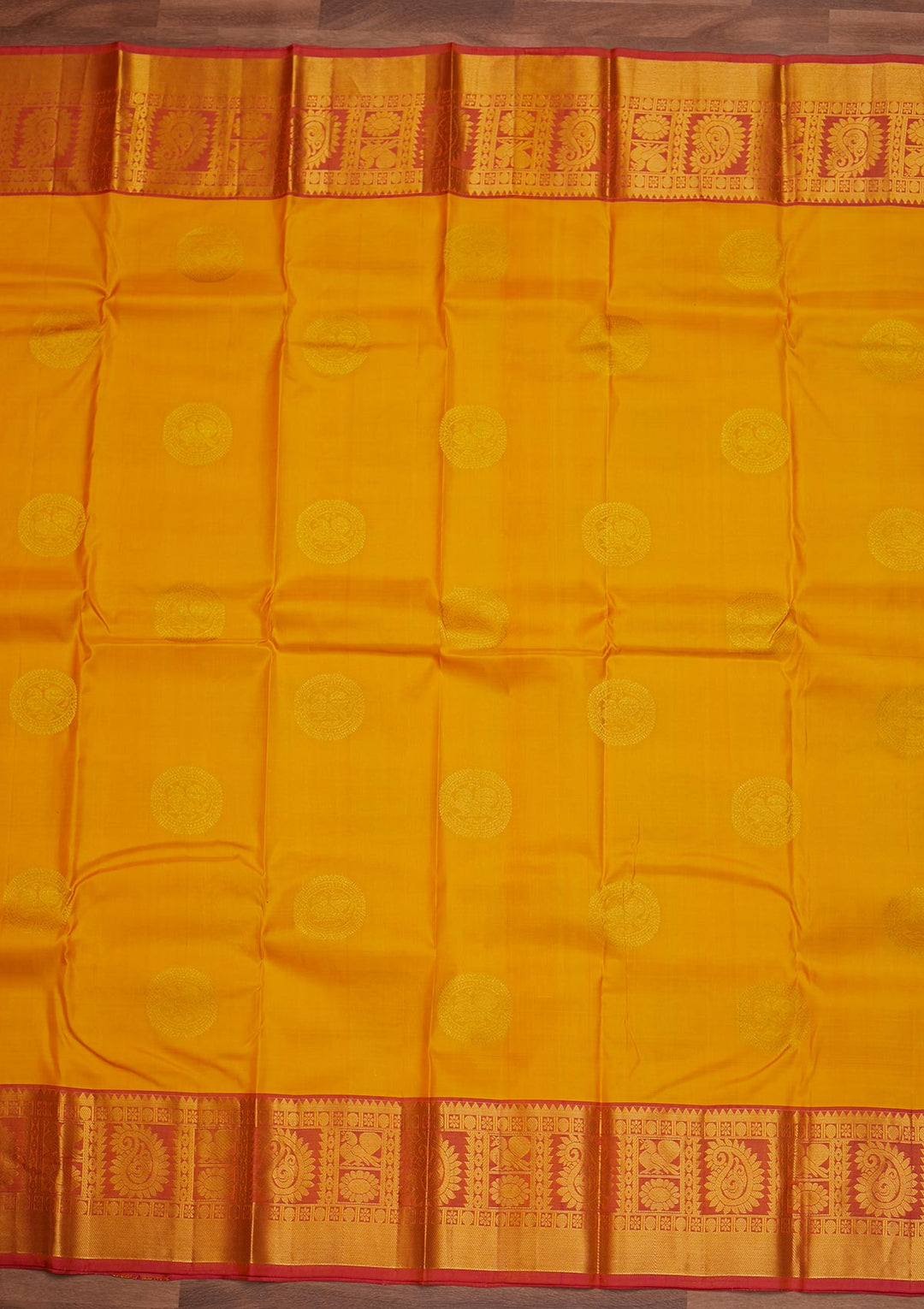 Yellow Zariwork Pure Silk Designer Saree - Koskii
