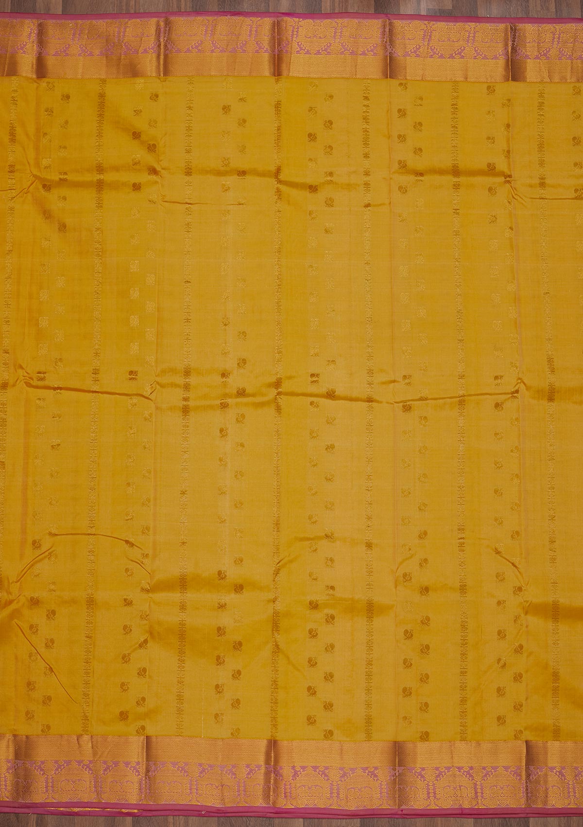 Yellow Zariwork Pure Silk Saree-Koskii