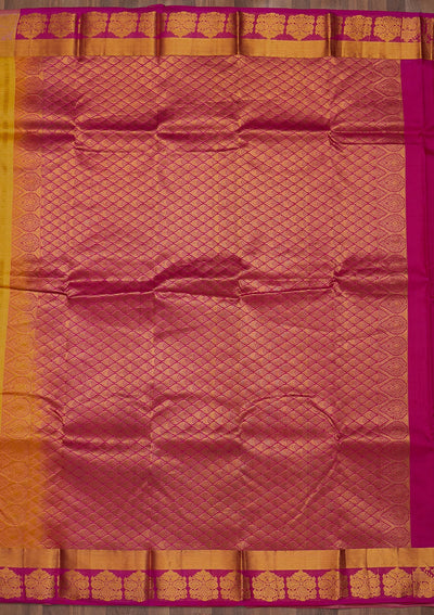 Yellow Zariwork Pure Silk Saree-Koskii