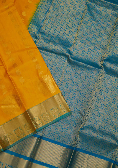 Yellow Zariwork Pure Silk Saree-Koskii