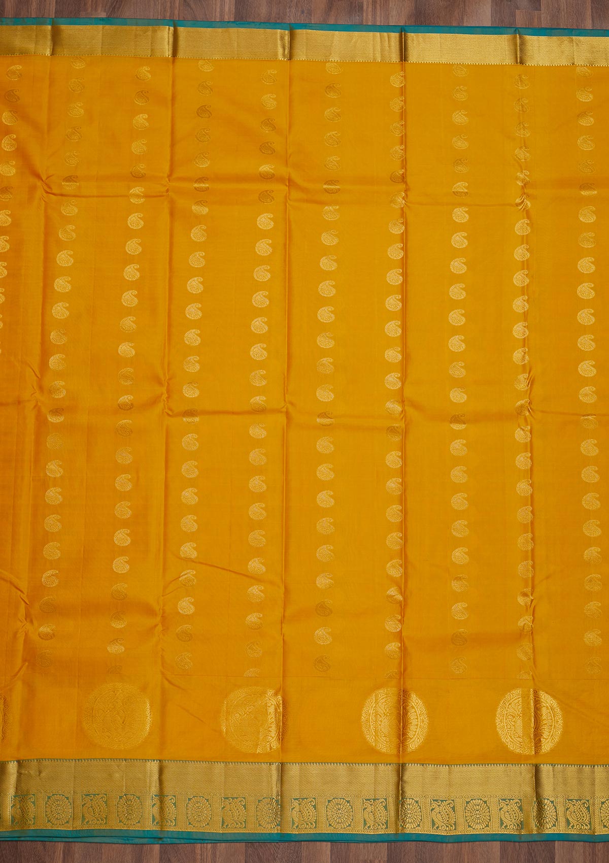 Yellow Zariwork Pure Silk Saree-Koskii
