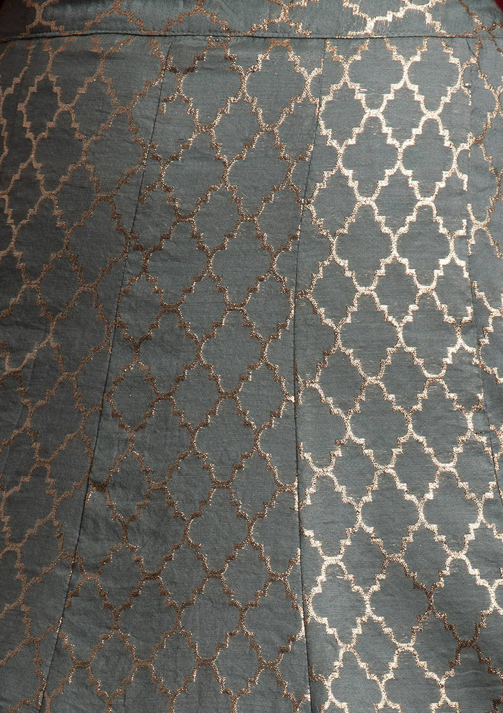 Light Grey Sequins Art Silk Designer Lehenga - koskii