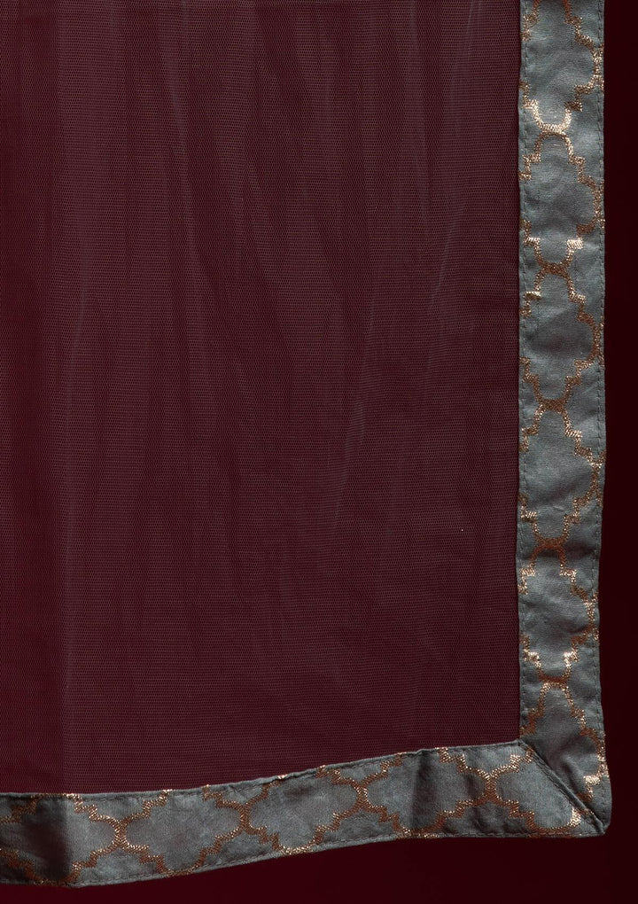 Light Grey Sequins Art Silk Designer Lehenga - koskii