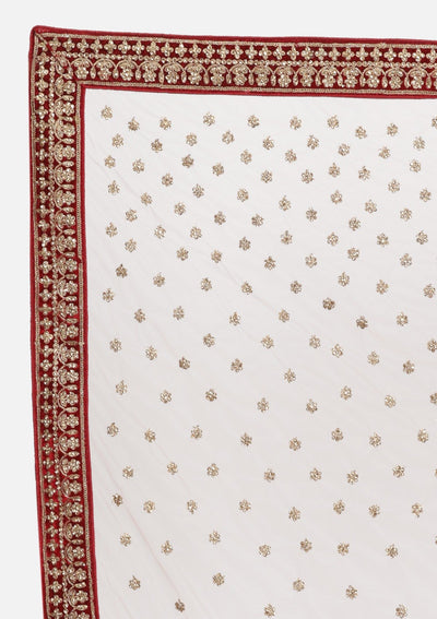 Maroon Stonework Velvet Designer Semi-Stitched Lehenga - koskii