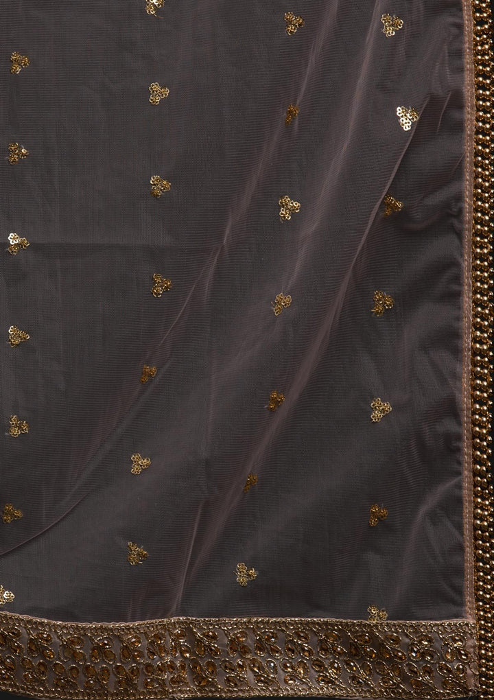 Onion Pink Sequins Georgette Designer Salwar Suit - koskii
