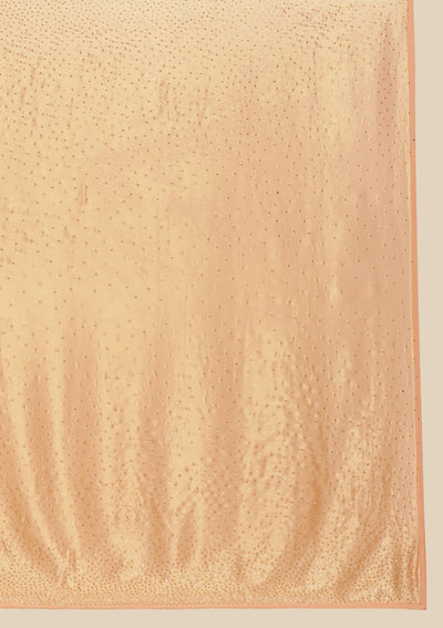 Peach Swarovski  Shimmer Designer Saree - koskii