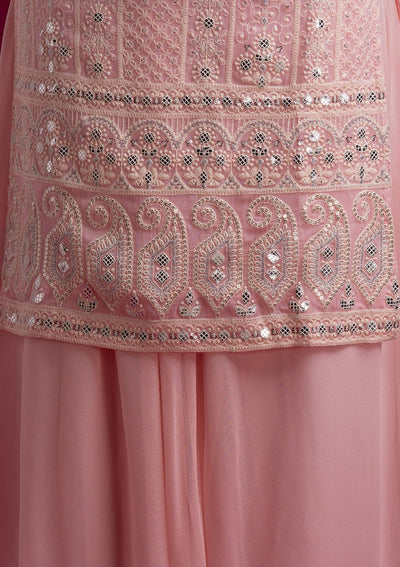 Pink Chikankari Georgette Designer Salwar Suit - koskii