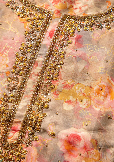 Pink Stonework Chanderi Designer Salwar Suit - koskii