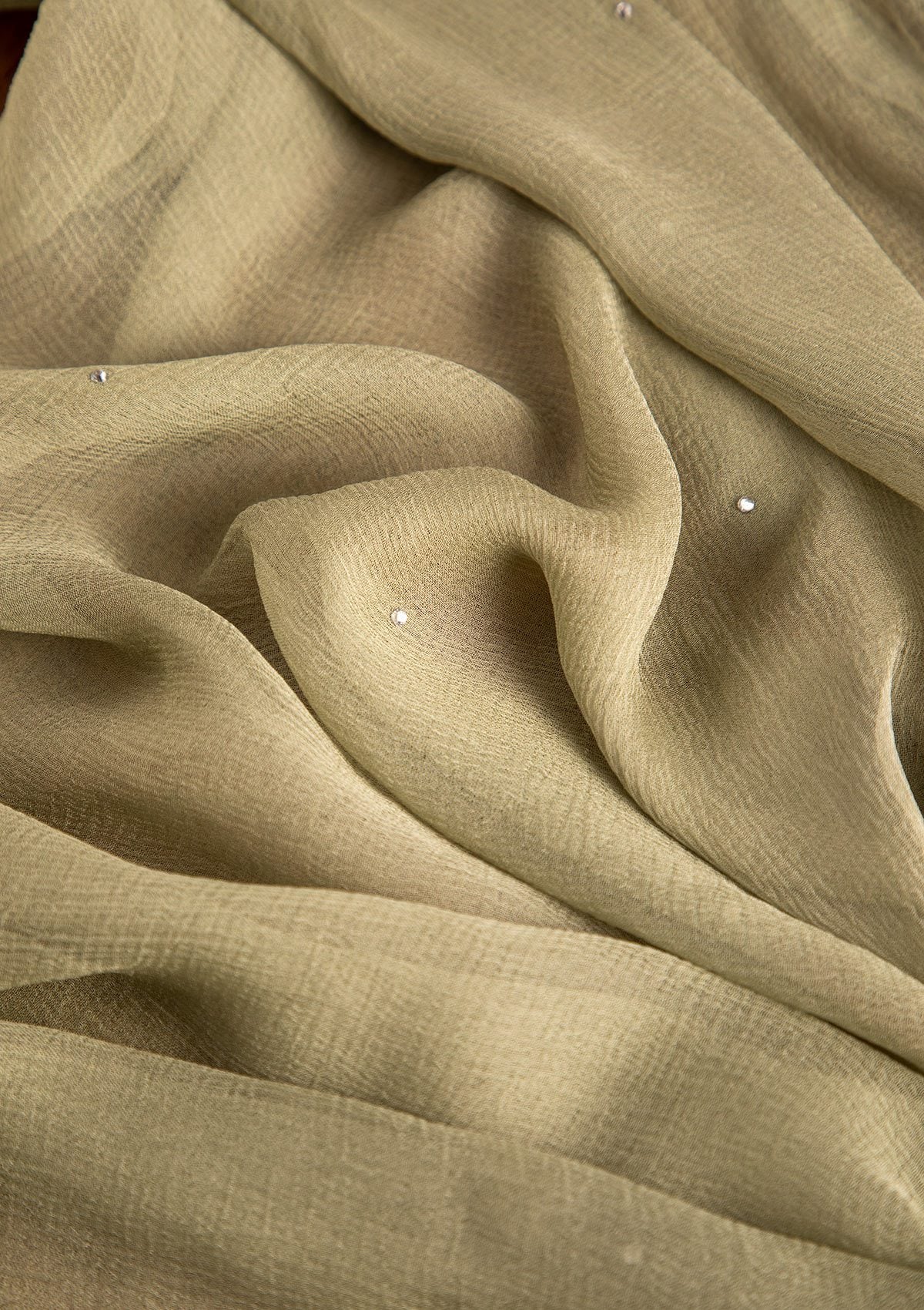 Pista Green Silver Stonework Georgette Designer Unstitched Salwar Suit - koskii
