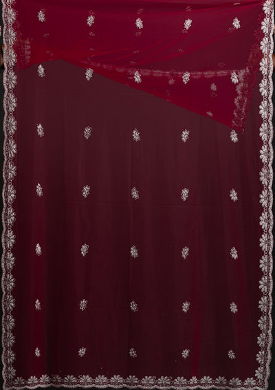 Rani Pink Glitter Net Designer Lehenga - koskii