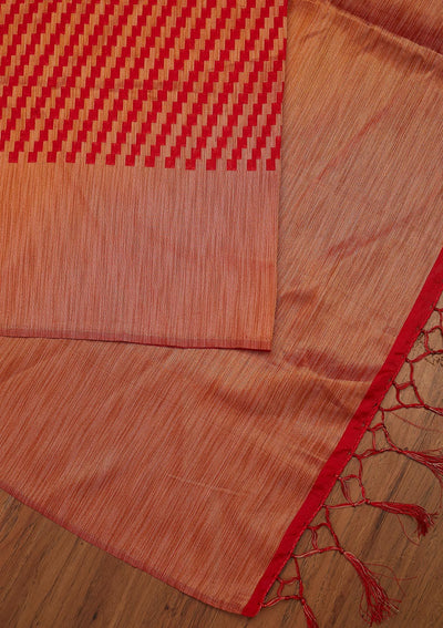 Red Zariwork Art Silk Designer Saree - koskii