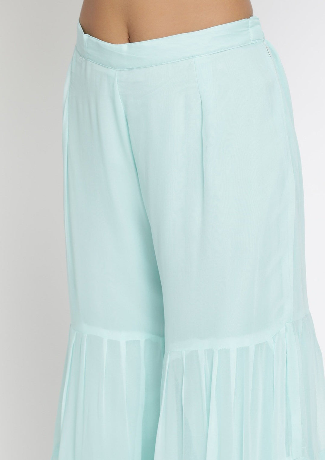 Sea Green Sequins Georgette Designer Salwar Suit - koskii