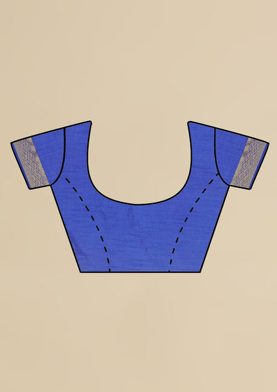 Turquoise Blue Zariwork Raw Silk Designer Saree - koskii