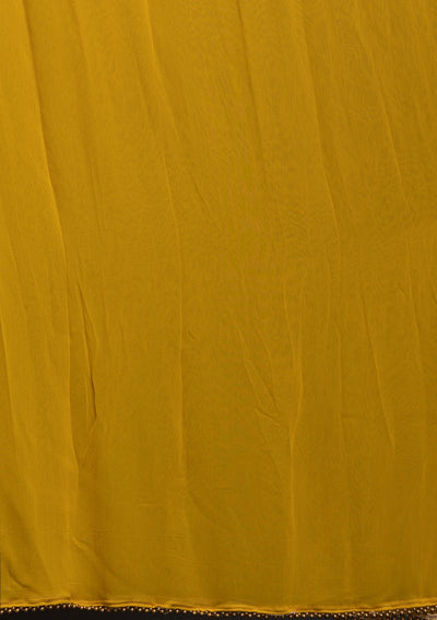 Yellow Sequins Georgette Designer Salwar Suit - koskii