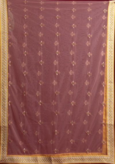 Yellow Threadwork Raw Silk Designer Lehenga - koskii