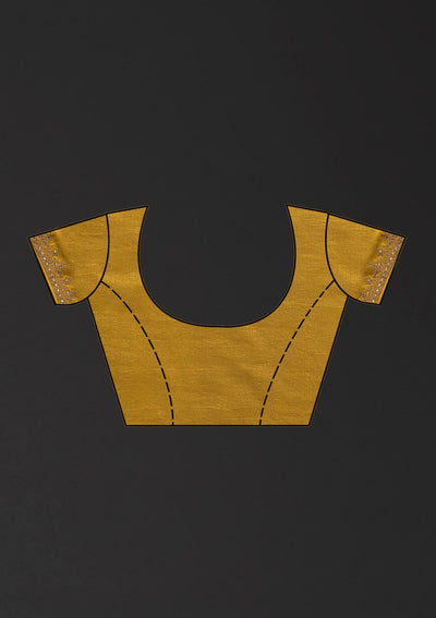 Yellow Zariwork Raw Silk Designer Saree - koskii